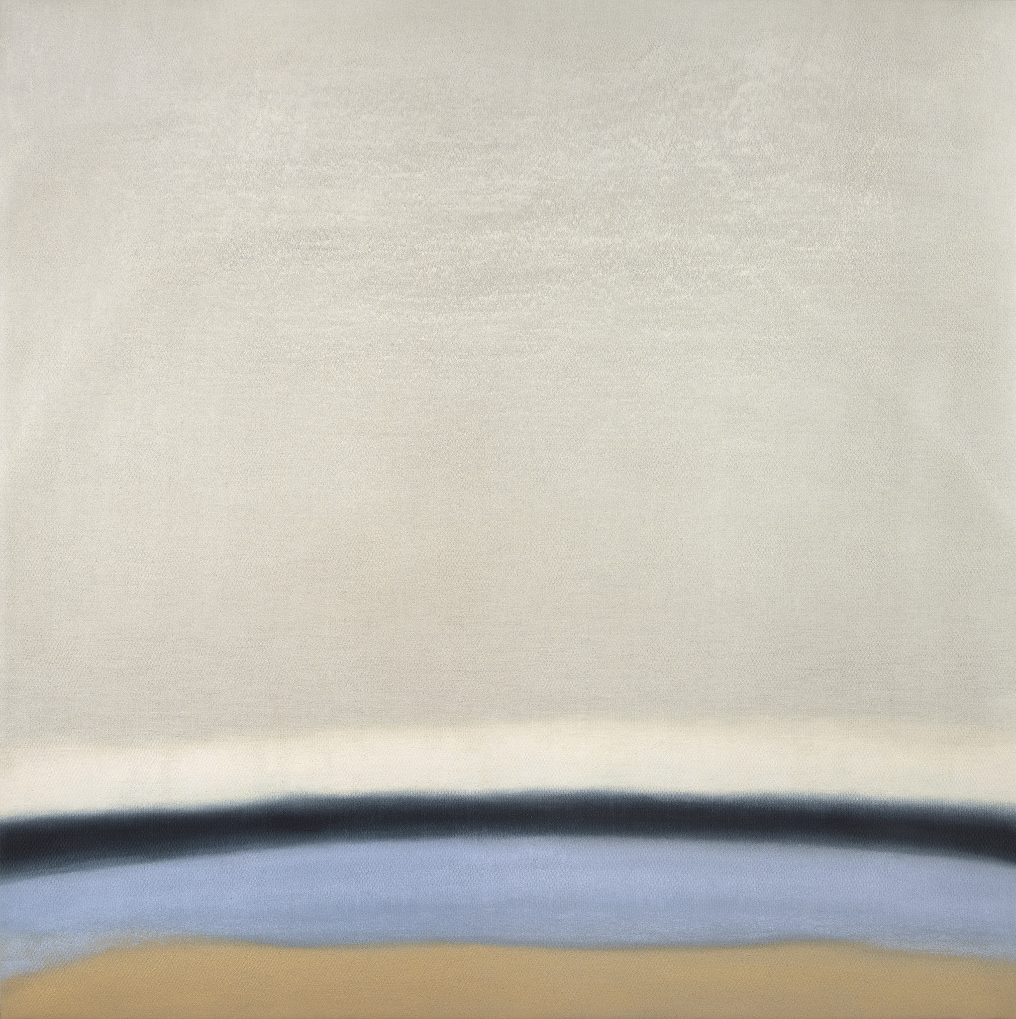Untitled (Blue/Gold), 2018. Oil on Linen, 76" x 76".